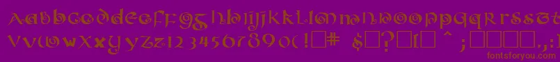 ConfettitypeMedium Font – Brown Fonts on Purple Background