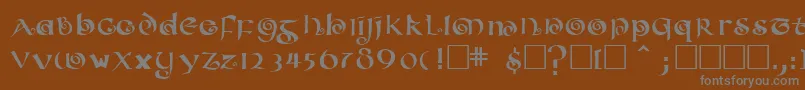 ConfettitypeMedium Font – Gray Fonts on Brown Background