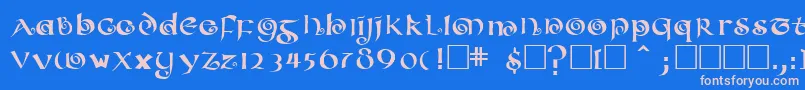 ConfettitypeMedium Font – Pink Fonts on Blue Background