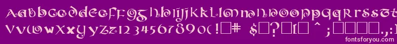 ConfettitypeMedium Font – Pink Fonts on Purple Background