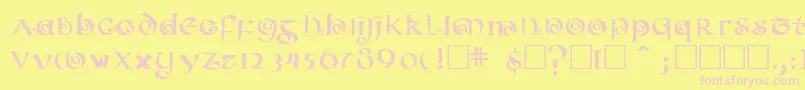 ConfettitypeMedium Font – Pink Fonts on Yellow Background