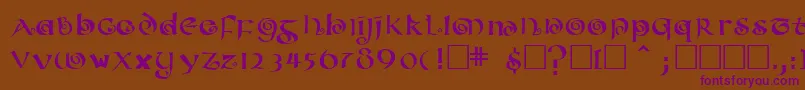 ConfettitypeMedium Font – Purple Fonts on Brown Background