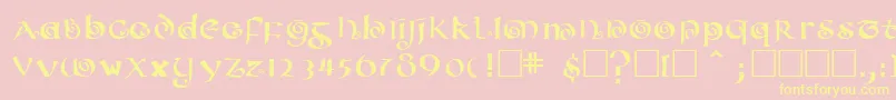 ConfettitypeMedium Font – Yellow Fonts on Pink Background