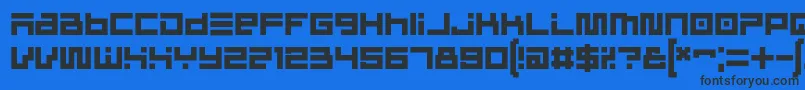 Шрифт CinderblockRegular – чёрные шрифты на синем фоне