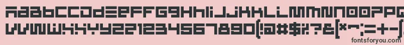 CinderblockRegular Font – Black Fonts on Pink Background