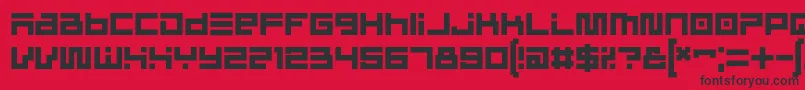 CinderblockRegular Font – Black Fonts on Red Background