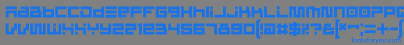 CinderblockRegular Font – Blue Fonts on Gray Background