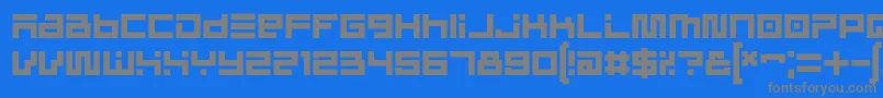 fuente CinderblockRegular – Fuentes Grises Sobre Fondo Azul