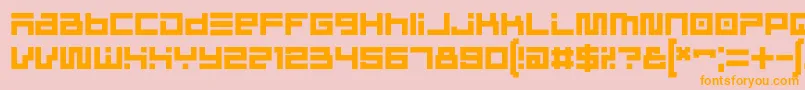 CinderblockRegular Font – Orange Fonts on Pink Background