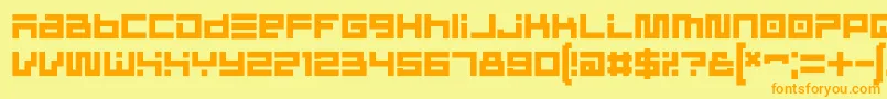 CinderblockRegular Font – Orange Fonts on Yellow Background
