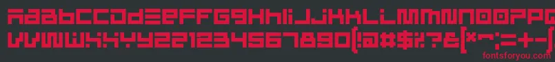 CinderblockRegular Font – Red Fonts on Black Background