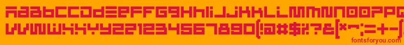 CinderblockRegular Font – Red Fonts on Orange Background