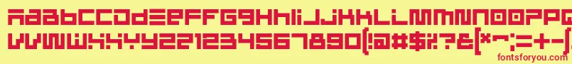 CinderblockRegular Font – Red Fonts on Yellow Background
