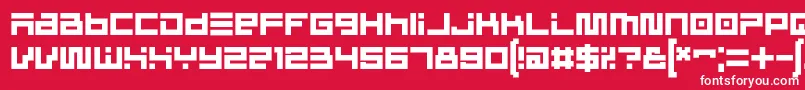 フォントCinderblockRegular – 赤い背景に白い文字