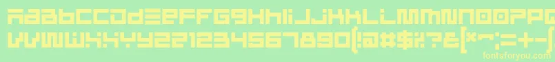 CinderblockRegular Font – Yellow Fonts on Green Background