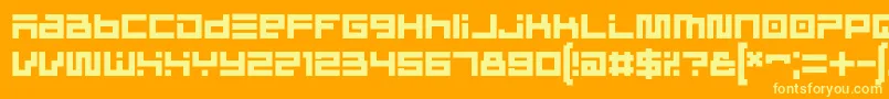 CinderblockRegular Font – Yellow Fonts on Orange Background