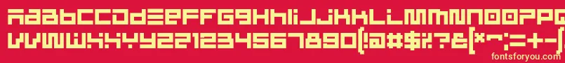 CinderblockRegular Font – Yellow Fonts on Red Background