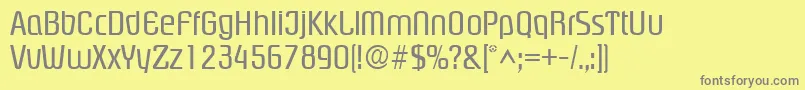 PloverRegular Font – Gray Fonts on Yellow Background