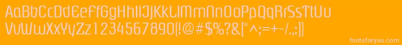 PloverRegular Font – Pink Fonts on Orange Background