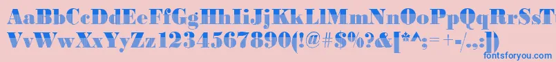 Bodonivert3Regular Font – Blue Fonts on Pink Background