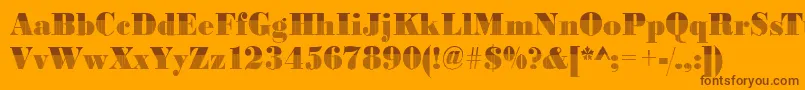 Bodonivert3Regular Font – Brown Fonts on Orange Background