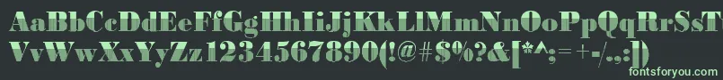 Bodonivert3Regular Font – Green Fonts on Black Background
