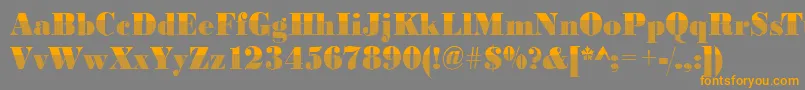 Bodonivert3Regular Font – Orange Fonts on Gray Background