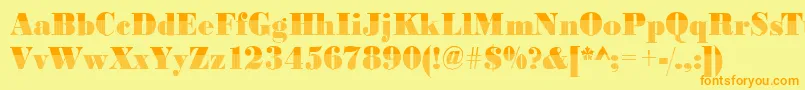 Bodonivert3Regular Font – Orange Fonts on Yellow Background
