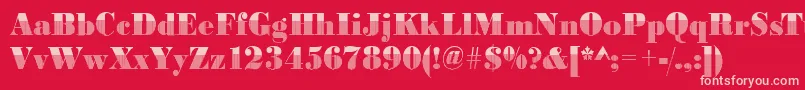 Bodonivert3Regular Font – Pink Fonts on Red Background