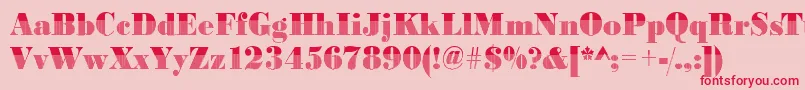 Bodonivert3Regular Font – Red Fonts on Pink Background