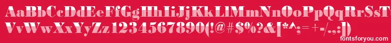 Bodonivert3Regular Font – White Fonts on Red Background