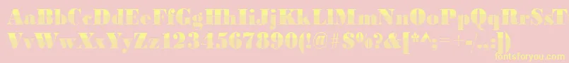 Bodonivert3Regular Font – Yellow Fonts on Pink Background