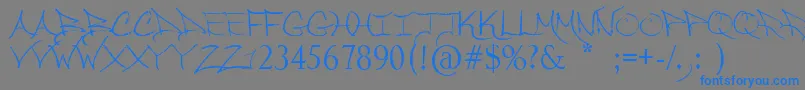 SoLongMyDear Font – Blue Fonts on Gray Background