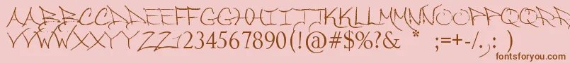 SoLongMyDear Font – Brown Fonts on Pink Background