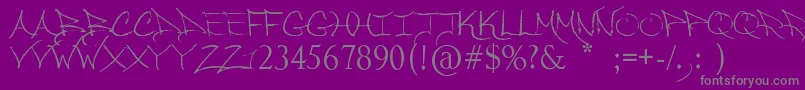 SoLongMyDear Font – Gray Fonts on Purple Background