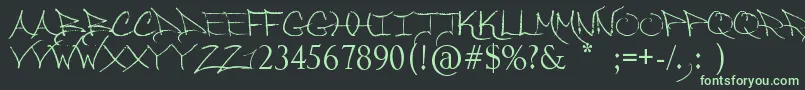 SoLongMyDear Font – Green Fonts on Black Background