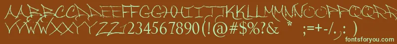 SoLongMyDear Font – Green Fonts on Brown Background