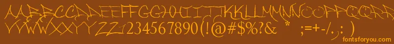 SoLongMyDear Font – Orange Fonts on Brown Background