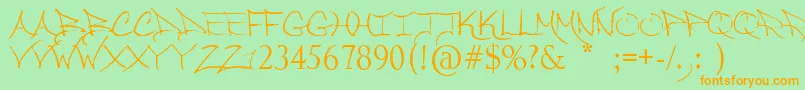 SoLongMyDear Font – Orange Fonts on Green Background