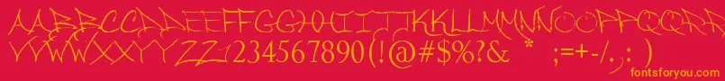 SoLongMyDear Font – Orange Fonts on Red Background