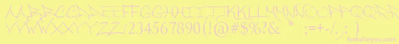 SoLongMyDear Font – Pink Fonts on Yellow Background