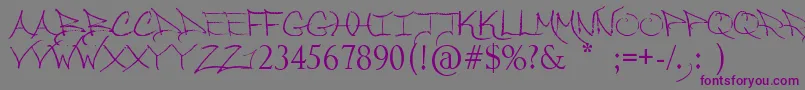 SoLongMyDear Font – Purple Fonts on Gray Background