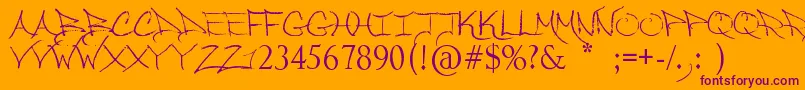 SoLongMyDear Font – Purple Fonts on Orange Background