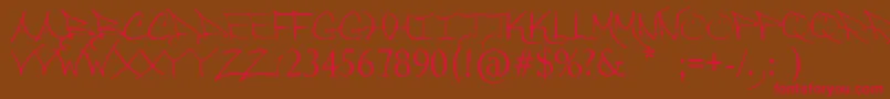 SoLongMyDear Font – Red Fonts on Brown Background