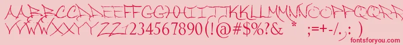 SoLongMyDear Font – Red Fonts on Pink Background