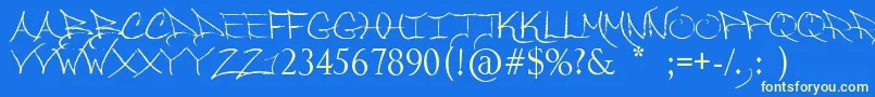 SoLongMyDear Font – Yellow Fonts on Blue Background