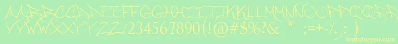 SoLongMyDear Font – Yellow Fonts on Green Background