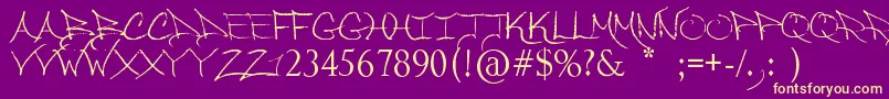 SoLongMyDear Font – Yellow Fonts on Purple Background