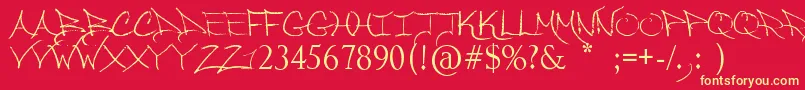 SoLongMyDear Font – Yellow Fonts on Red Background