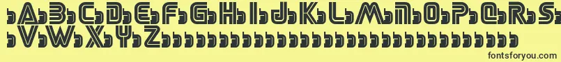 Шрифт SegaLogoFont – чёрные шрифты на жёлтом фоне